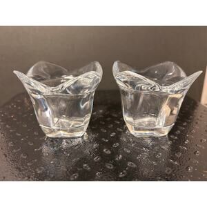 vintage Tuscany Collection pair of crystal votives